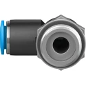 Festo Nickel Plated Brass Pneumatic Fitting Male G 3/8 in Thread to 8mm Push-in Tube QSL-G3/8-8