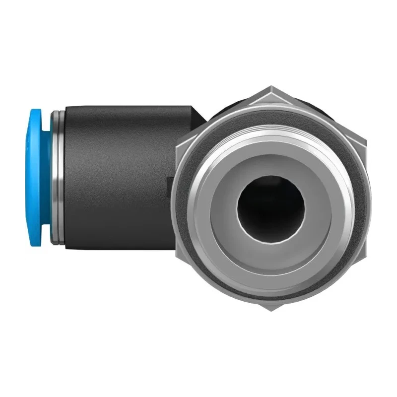 Festo Nickel Plated Brass Pneumatic Fitting Male G 3/8 in Thread to 8mm Push-in Tube QSL-G3/8-8
