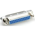 Roline D-Sub Adapter 25-Way Female to Female, Straight Orientation, Gold Flash over Nickel Plated Brass 12.03.2010-50