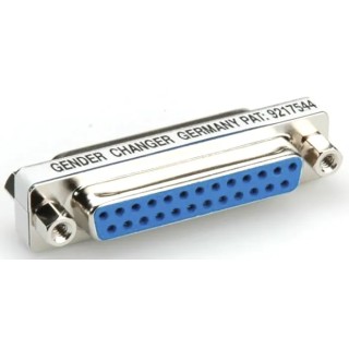 Roline D-Sub Adapter 25-Way Female to Female, Straight Orientation, Gold Flash over Nickel Plated Brass 12.03.2010-50