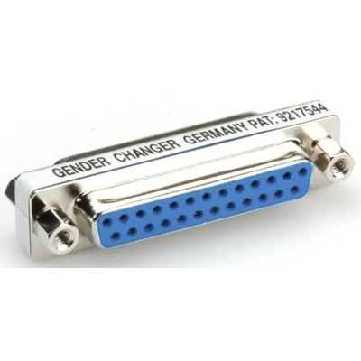 Roline D-Sub Adapter 25-Way Female to Female, Straight Orientation, Gold Flash over Nickel Plated Brass 12.03.2010-50