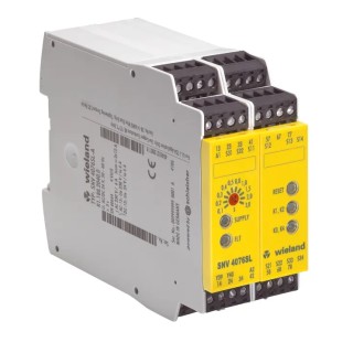 Wieland SNV 4076SL Safety Relay 24V DC, 7 Safety Contacts, 2.8W Power Consumption, Screw Terminal R1.188.2040.0