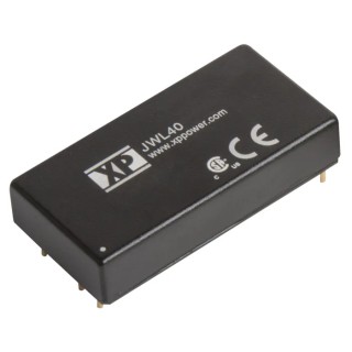 XP Power DC/DC Converter, 5V DC Output, 8A Current, 36V DC Maximum Input, 40W Power, Through Hole Mount, +105°C Max JWL40