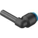 Festo Pneumatic Push-In Connector Nickel Plated Brass Fitting QSL-6H-4 with 6 mm and 4 mm Connections