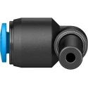 Festo Pneumatic Push-In Connector Nickel Plated Brass Fitting QSL-6H-4 with 6 mm and 4 mm Connections