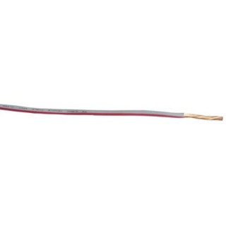 RS PRO White, Red Hook Up Wire 115/0.15 mm Core Strands, 30 m Length, 600V, Flame Retardant Polyvinyl Chloride 122-5885