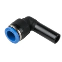 Festo Nickel Plated Brass Pneumatic Elbow Tube-to-Tube Adapter Push In 10 mm Connection 14 Bar Max Operating Pressure QSL-10H