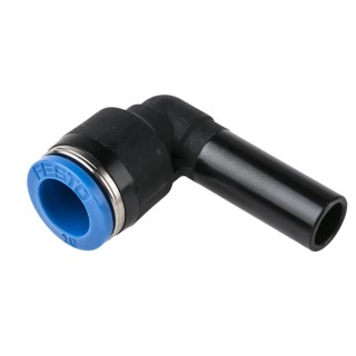 Festo Nickel Plated Brass Pneumatic Elbow Tube-to-Tube Adapter Push In 10 mm Connection 14 Bar Max Operating Pressure QSL-10H