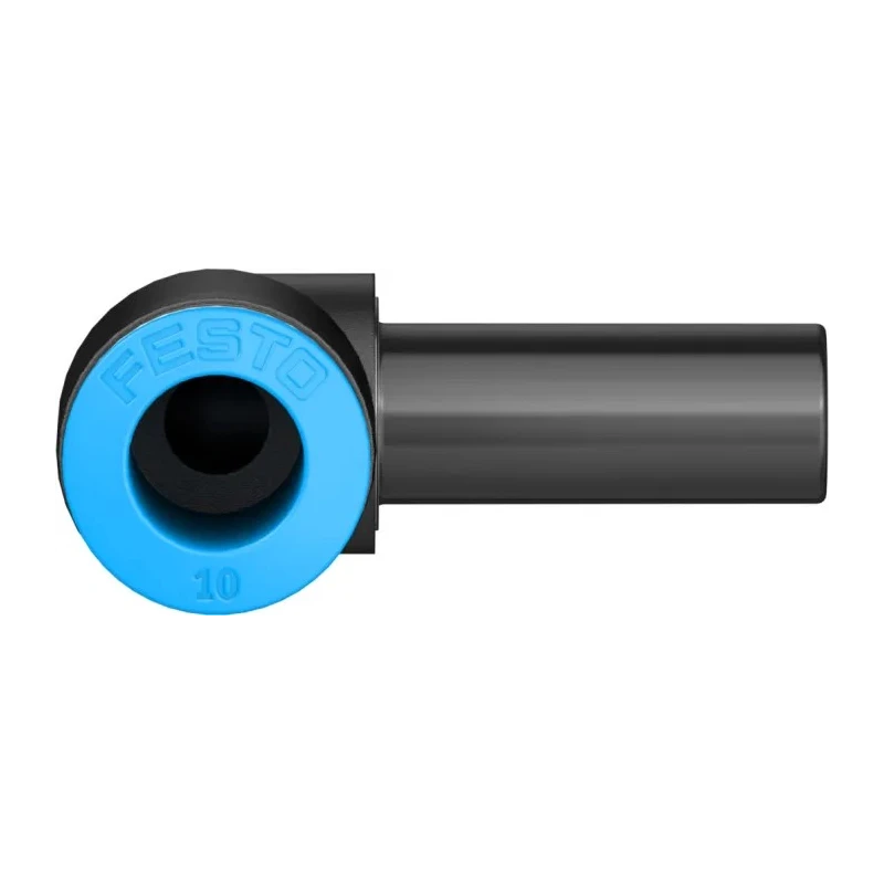 Festo Nickel Plated Brass Pneumatic Elbow Tube-to-Tube Adapter Push In 10 mm Connection 14 Bar Max Operating Pressure QSL-10H