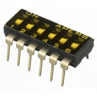 APEM Recessed Top Lever Rotary Coded DIP Switch IKD060000