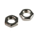 RS PRO Plain Stainless Steel Half Hex Nut M5 DIN 439B 2.70mm Height 122-4410