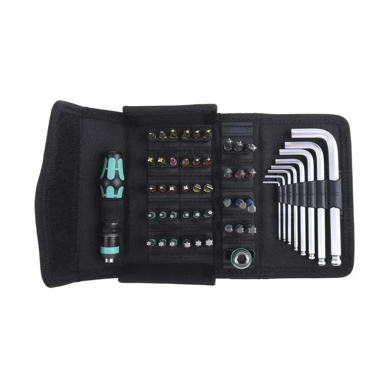 Wera 52 Piece Hex, Phillips, Pozidriv, Slotted, Torx Screwdriver Bit Set, 1/4" Drive, 50mm Length 05057460001