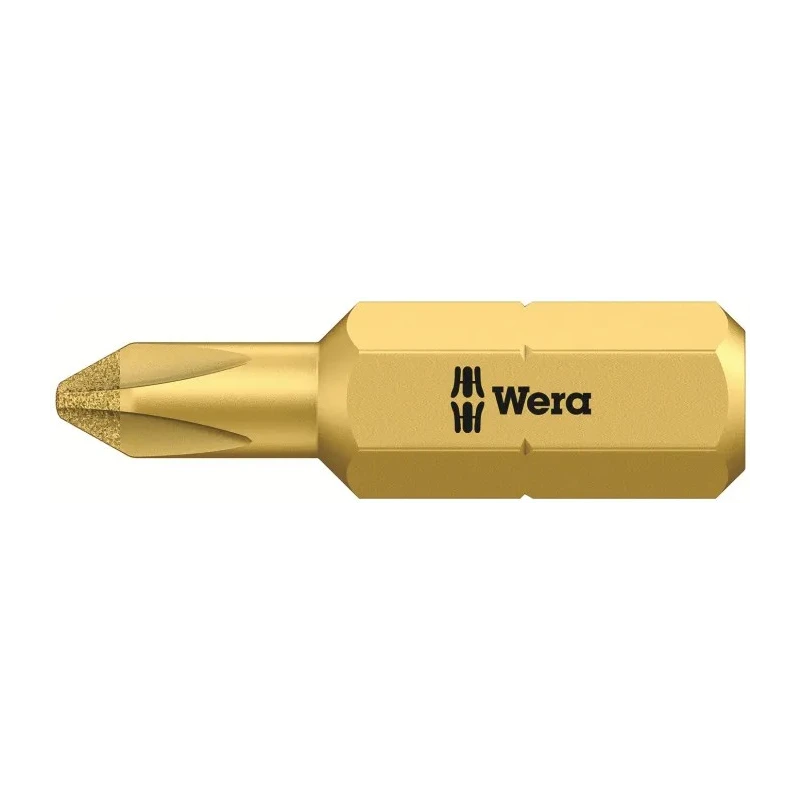 Wera Screwdriver Bit PH2 Size, Diamond Tipped Material, 25mm Overall Length 05028043001