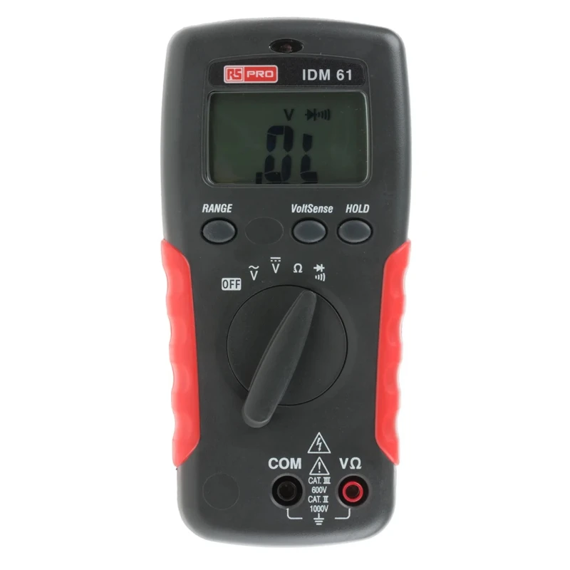 RS PRO High-Performance Handheld Digital Multimeter with 100mΩ Resistance Resolution, 1kV DC Max Voltage, LCD Display IDM61
