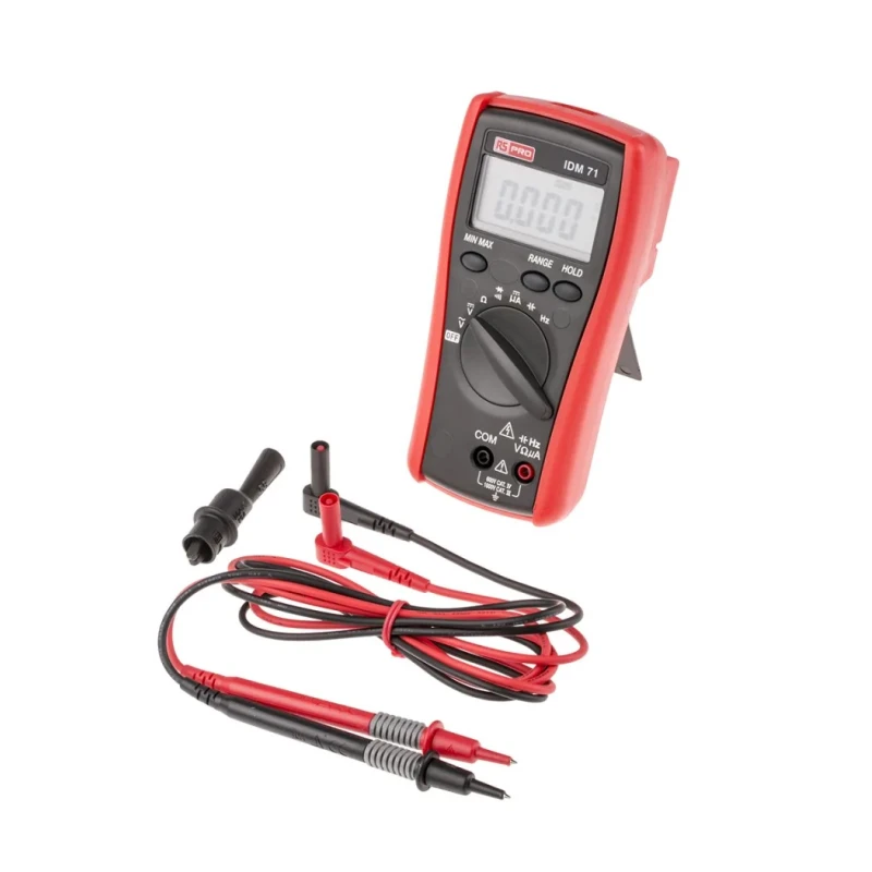 RS PRO Handheld Digital Multimeter 1000 V, True RMS, LCD Display IDM71