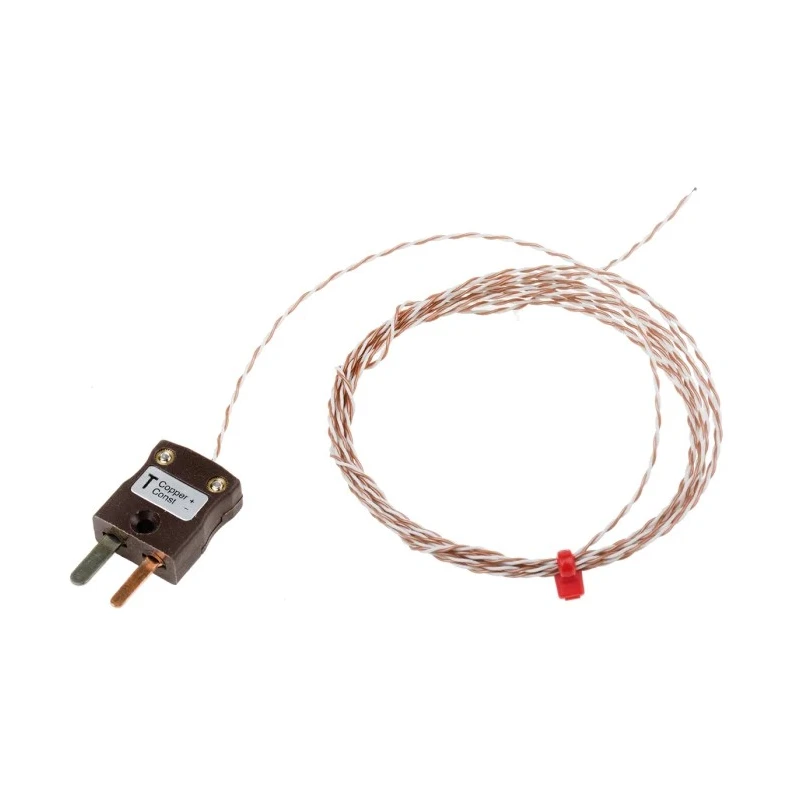 RS PRO Type T Exposed Junction Thermocouple 2 m Length, Perfluoroalkoxy Alkane Probe, -75°C to 250°C Operating Range 123-6333