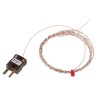 RS PRO Type T Exposed Junction Thermocouple 2 m Length, Perfluoroalkoxy Alkane Probe, -75°C to 250°C Operating Range 123-6333