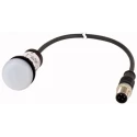 Eaton Panel Mount White LED Indicator 22 mm Cutout 24 V AC/DC IP67 IP69K Round 181059 C22-L-W-24-P5