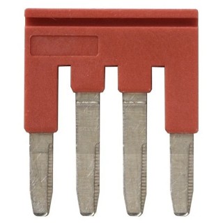 Omron Series Red Short Bar Accessory for Use with XW5G-P2.5-4 Grounding Terminal Block and XW5T-P2.5-4 Feed Through XW5S