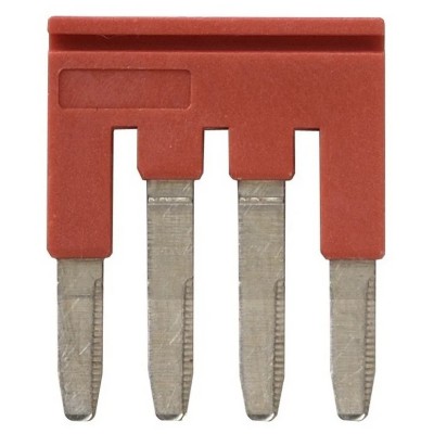 Omron Series Red Short Bar Accessory for Use with XW5G-P2.5-4 Grounding Terminal Block and XW5T-P2.5-4 Feed Through XW5S