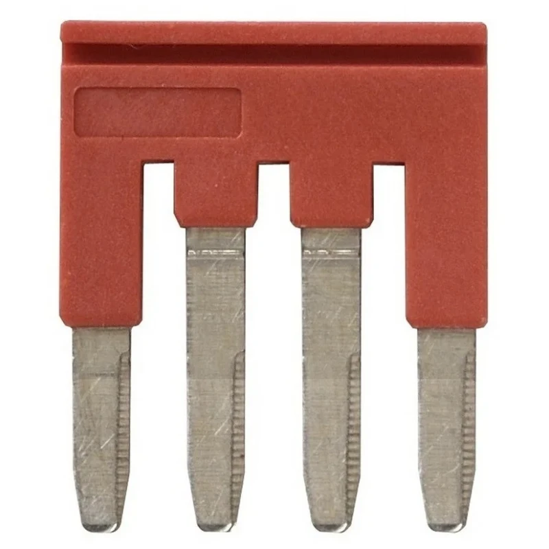 Omron Series Red Short Bar Accessory for Use with XW5G-P2.5-4 Grounding Terminal Block and XW5T-P2.5-4 Feed Through XW5S