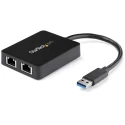 StarTech.com USB 3.0 1000Mbps Network Speed USB Ethernet Adapter, Black, 203.2 mm Cable Length USB32000SPT