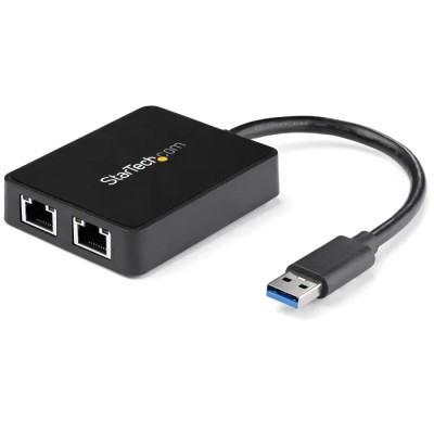 StarTech.com USB 3.0 1000Mbps Network Speed USB Ethernet Adapter, Black, 203.2 mm Cable Length USB32000SPT