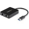 StarTech.com USB 3.0 1000Mbps Network Speed USB Ethernet Adapter, Black, 203.2 mm Cable Length USB32000SPT