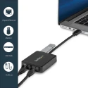 StarTech.com USB 3.0 1000Mbps Network Speed USB Ethernet Adapter, Black, 203.2 mm Cable Length USB32000SPT