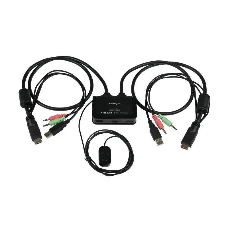 StarTech.com 2 Port 1 Display USB HDMI KVM Switch 3.5 mm Stereo Audio 1920 x 1200 Resolution SV211HDUA