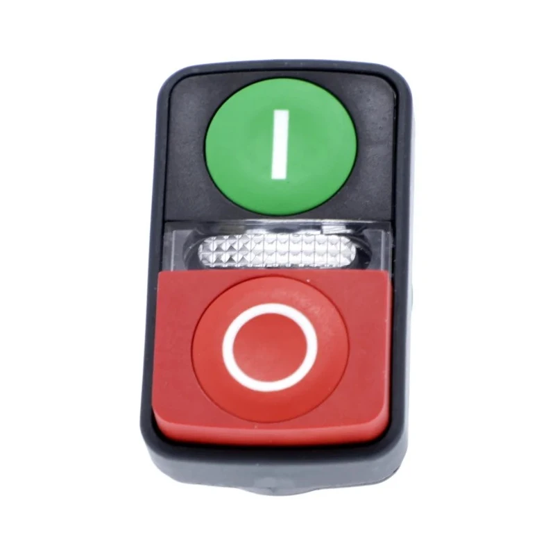 Schneider Electric Harmony Series Green, Red Momentary Push Button Head, 22 mm Cutout, IP66 IP69K ZB5AW7L3741