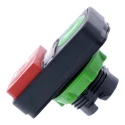 Schneider Electric Harmony Series Green, Red Momentary Push Button Head, 22 mm Cutout, IP66 IP69K ZB5AW7L3741