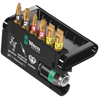 Wera Hex, Hex, Phillips, Pozidriv, Slotted, Torx Screwdriver Bit Set 7 Pieces 05057416001