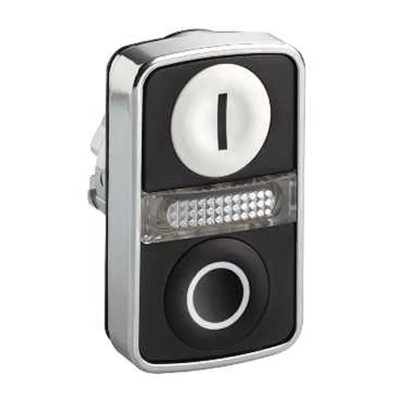 Schneider Electric Harmony Series Black White Momentary Push Button Head 22 mm Cutout IP67 IP69K IP66 ZB4BW7A1721