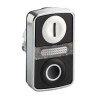 Schneider Electric Harmony Series Black White Momentary Push Button Head 22 mm Cutout IP67 IP69K IP66 ZB4BW7A1721