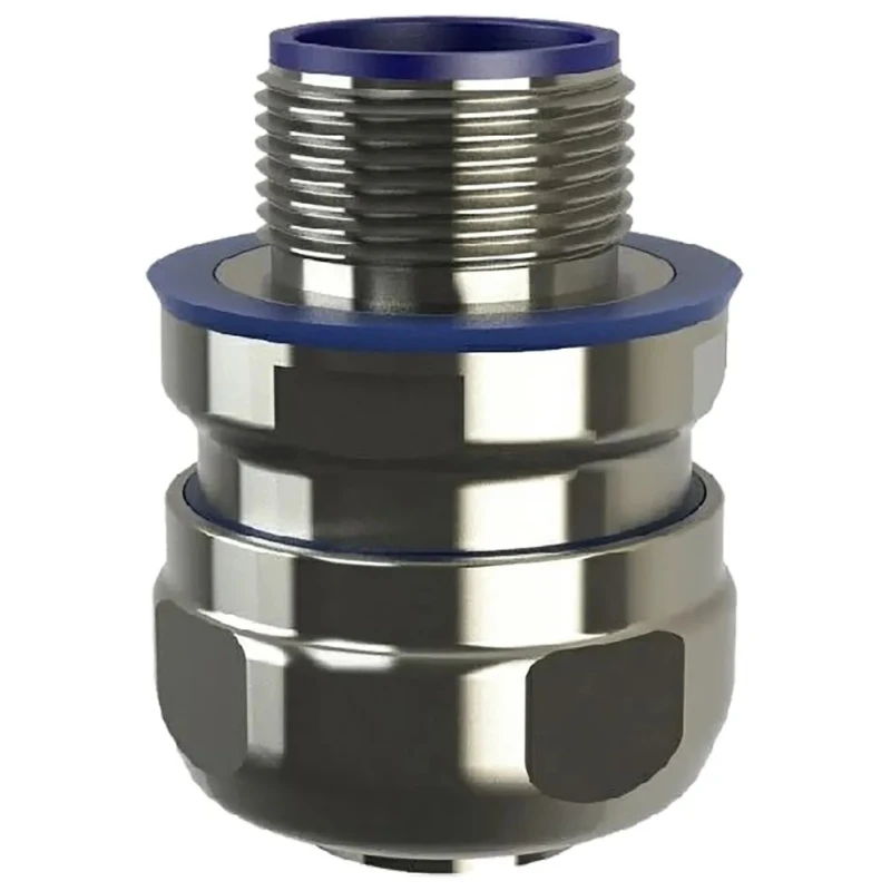 Flexicon Conduit Fitting 16 mm Nominal Size, M16 Thread, 316 Stainless Steel, Grey IP68 IP66 IP67 IP69 Rated LPC16-M16-C-FG