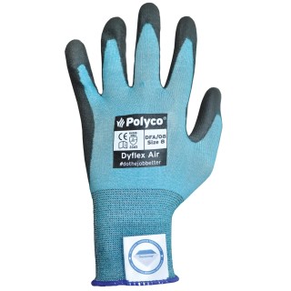 Polyco Healthline Dyflex Blue Polyurethane Work Gloves Size 10 Cut Resistant EN 388 DFA/10