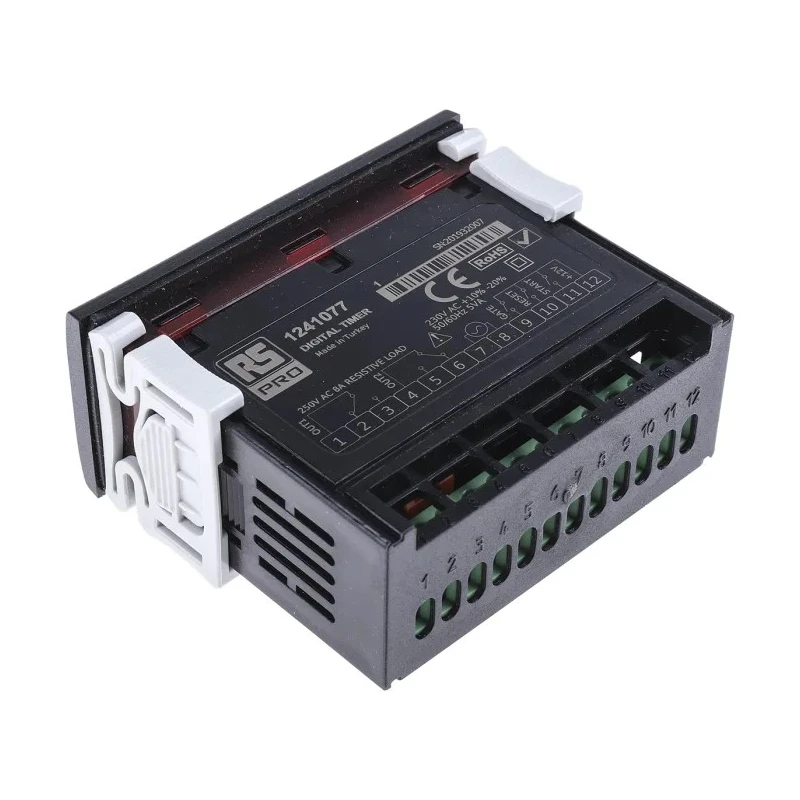 RS Pro Panel Timer Relay 2-Contact, 24 V dc 230V ac, 0 to 01 min to 99 to 59 h Multifunction 124-1077