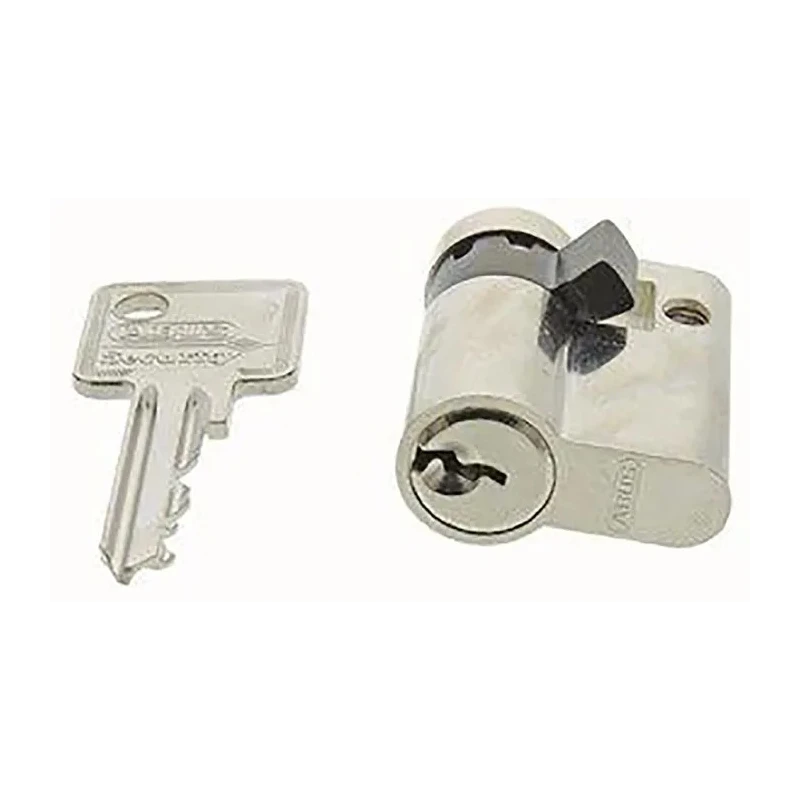 ABUS Brass Euro Cylinder Lock, Nickel Pearl Finish, 61 mm Overall Length, Model E60NP 10/30 KD