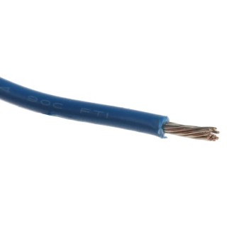 Alpha Wire Hookup Wire PVC Series Blue Hook Up Wire, 20 AWG, 10 x 0.25 mm Core Strands, 305 m Length, 300V, Flame 3053 BL001