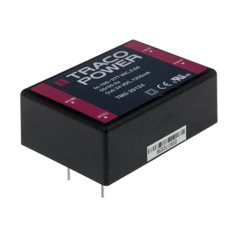 TRACOPOWER Switching Power Supply 24V DC 30W 1.25A PCB Mount TMG 30124