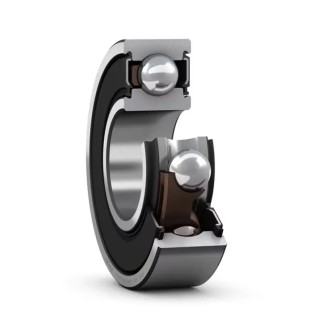 SKF Single Row Deep Groove Ball Bearing 20 mm ID, 47 mm OD, Race Width 14 mm, Sheet Metal Cage, Sealed 6204-2RSLTN9/C3VT162