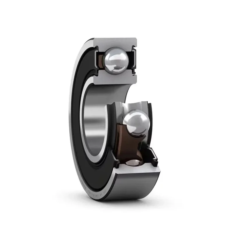 SKF Single Row Deep Groove Ball Bearing 20 mm ID, 47 mm OD, Race Width 14 mm, Sheet Metal Cage, Sealed 6204-2RSLTN9/C3VT162