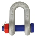 RS PRO D-Shackle Alloy Steel Hot Dip Galvanised, Safety Bolt Pin, 3.25 t Load, 16mm Diameter, 27mm Jaw Width, 19mm 124-4822