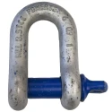RS PRO Alloy Steel D-Shackle Screw Pin, Galvanised Finish, 8.5 t Safe Working Load, 27 mm Diameter, 44 mm Jaw 124-4832