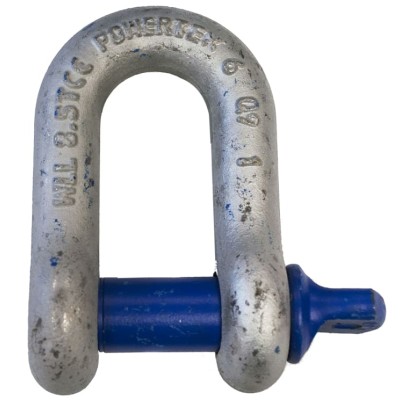 RS PRO Alloy Steel D-Shackle Screw Pin, Galvanised Finish, 8.5 t Safe Working Load, 27 mm Diameter, 44 mm Jaw 124-4832