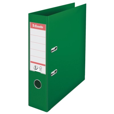 Esselte Green A4 Lever Arch Ring Binder with 2 Rings and 75 mm Arch Capacity 811360