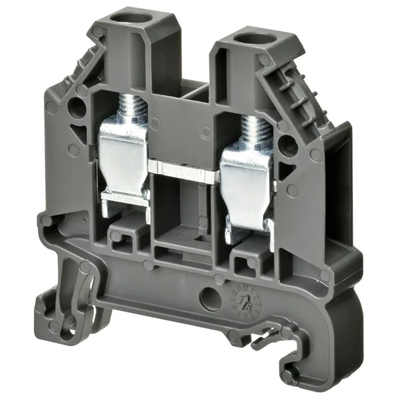 Omron XW5T Series DIN Rail Terminal Block Grey 1-Level Screw 6mm² XW5TS60111