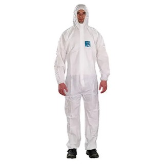 Microgard White Unisex Disposable Overall Coverall Size XL 108 to 116 cm Chest WH18B-00111-05