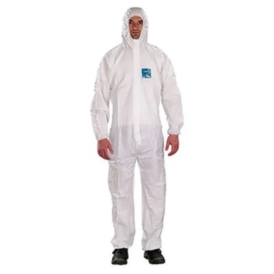 Microgard White Unisex Disposable Overall Coverall Size XL 108 to 116 cm Chest WH18B-00111-05